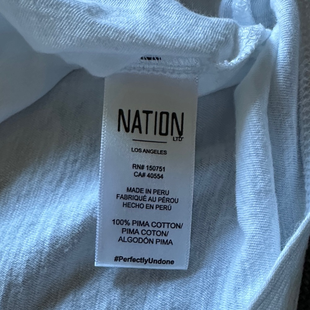 NATION LTD LOREN PEASANT TEE in Choice of White and Black - Picture 8 of 15